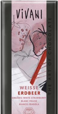 EG bílá čokoláda s jogurtem a jahodami VIVANI 100g-BIO